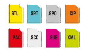 Graphic comparing common subtitle file formats used by media players