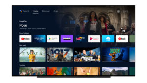 Smart TV app store interface showing applications available for discovery and review