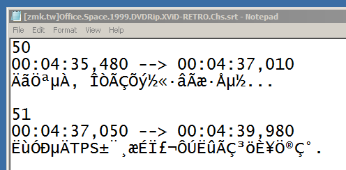 Subtitle text and encoding controls used to find and display regional language captions