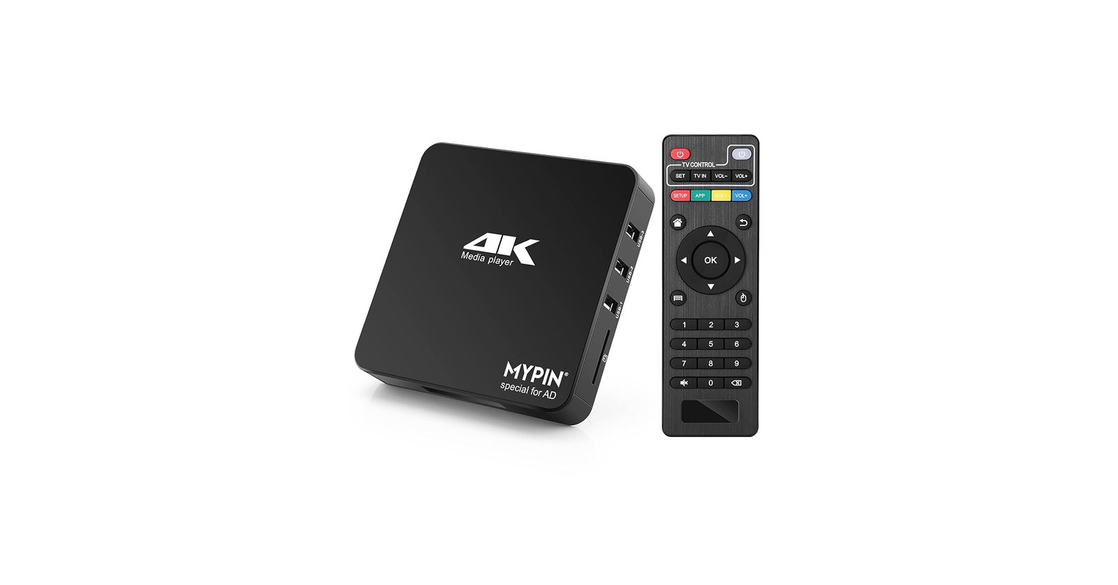 Media player device with remote control supporting external subtitle files