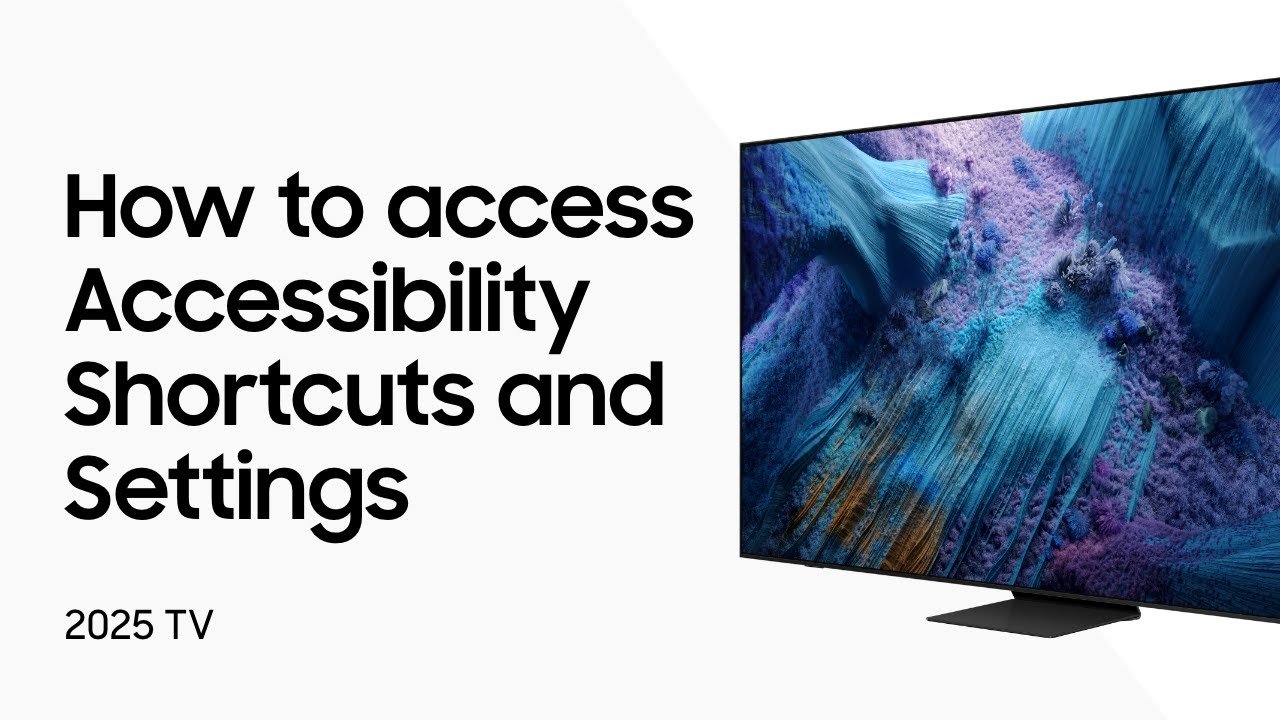 Smart TV accessibility shortcuts menu for quick access to helpful viewing controls