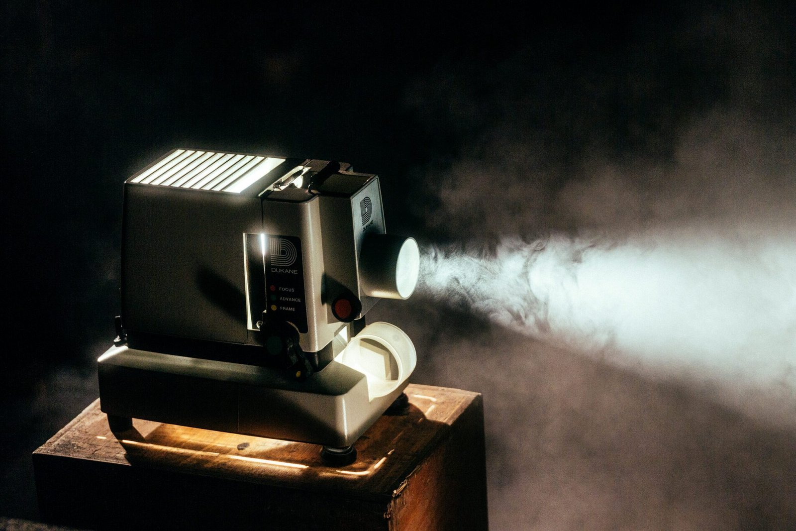 Projector displaying entertainment content in a home cinema
