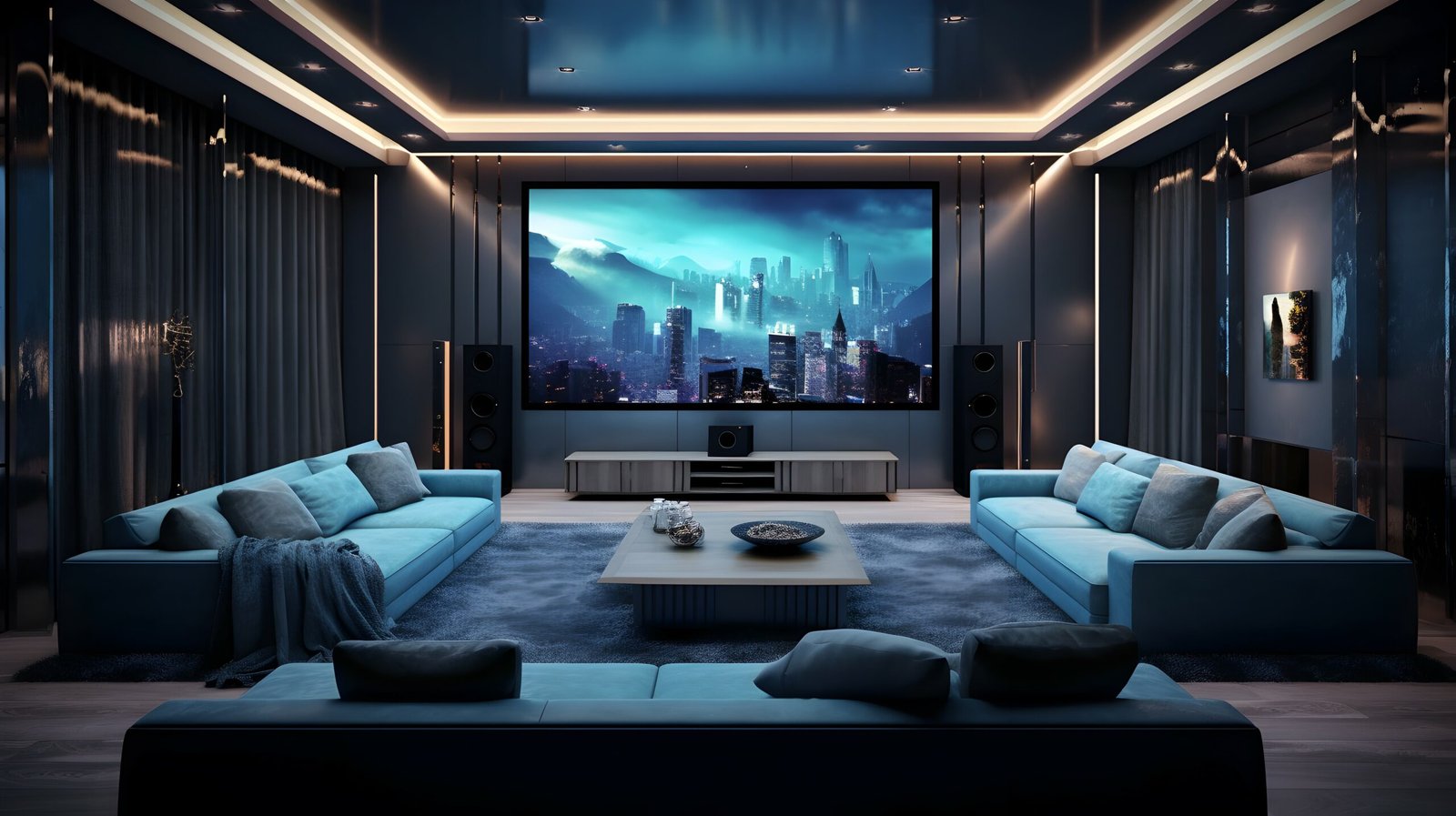 Futuristic 8K home theater setup for IPTV streaming in 2026