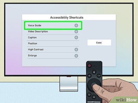 Television accessibility menu illustrating features to check before buying a TV