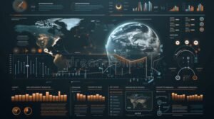 Global streaming technology network and entertainment data analytics visualization